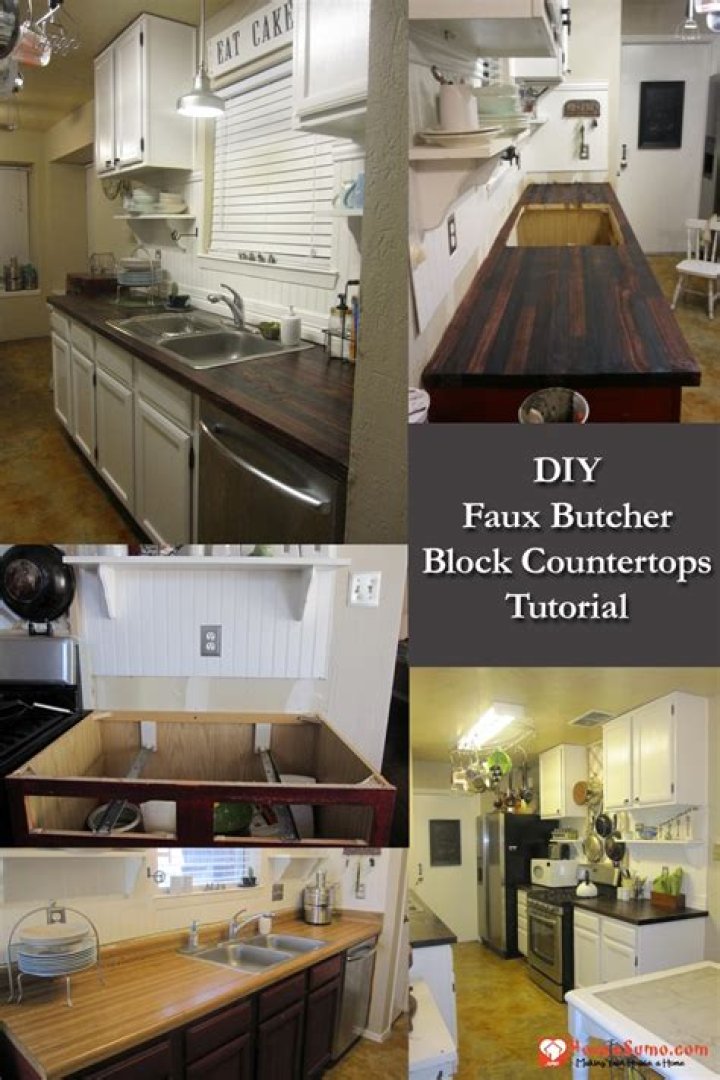 fake butcher block countertop refinishing countertops hardwood floor