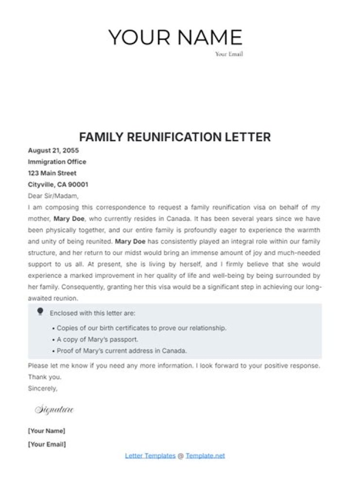 Family Reunion Letter Template Best Professional Templates