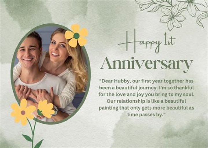 First Wedding Anniversary Wishes From Husband To Wife