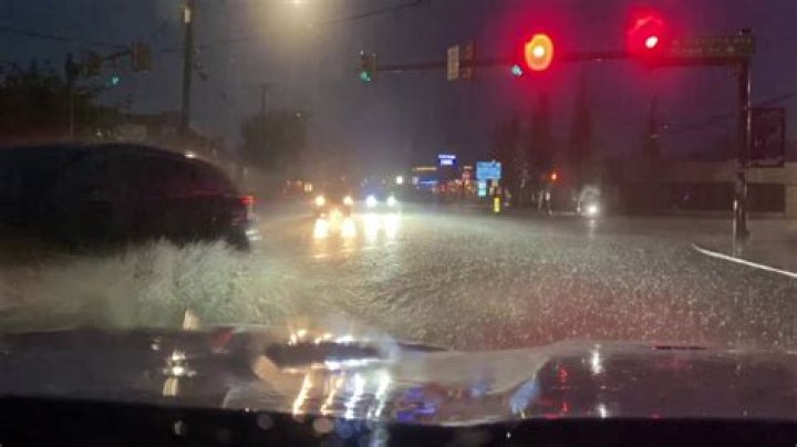 Flash flooding after severe weather