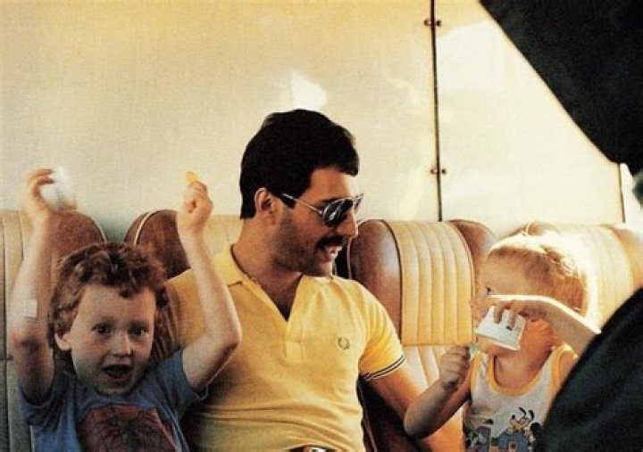 Freddie with John Deacon&rsquo;s children Queen freddie mercury, John