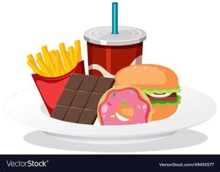 Free Vector Unhealthy junk food harmful effects warning retro cartoon