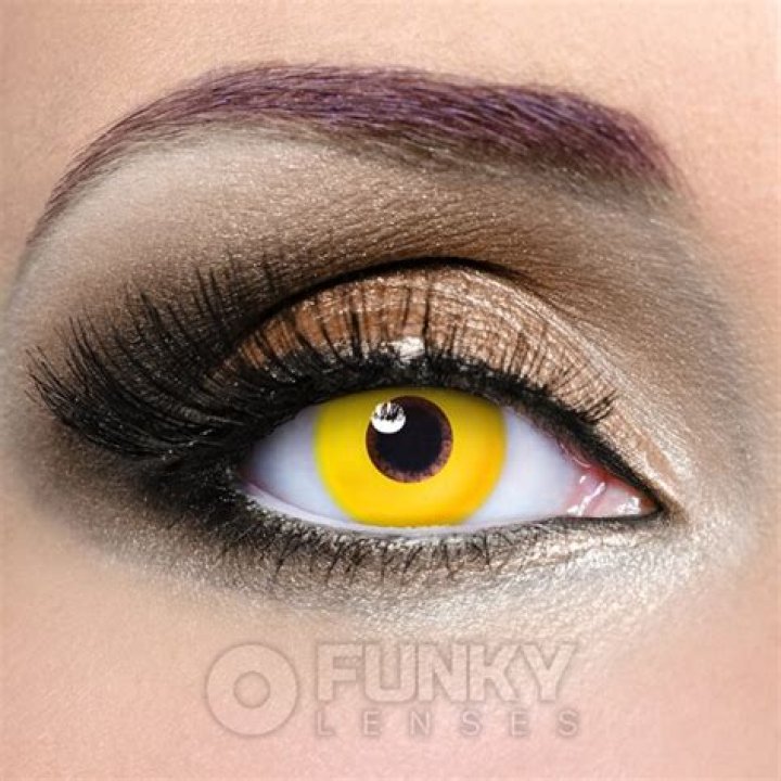 Funky Vision Monthly Contact Lenses Yellow (3 Month) (1 Pair)