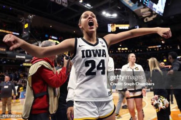 Gabbie Marshall of the Iowa Hawkeyes during media day at 2023 NCAA