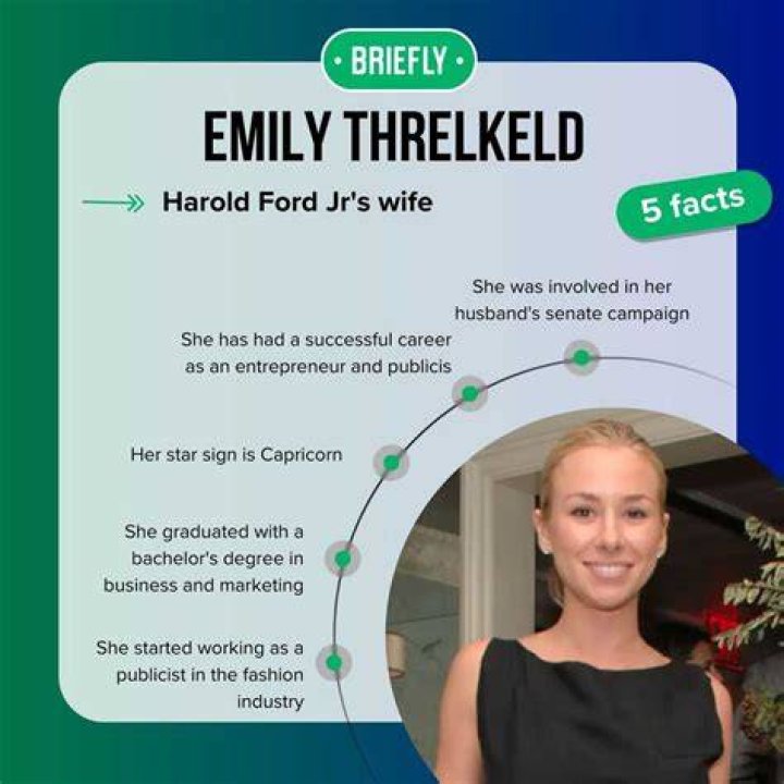 Get to know Emily Threlkeld, Harold Ford Jr's first wife Briefly.co.za