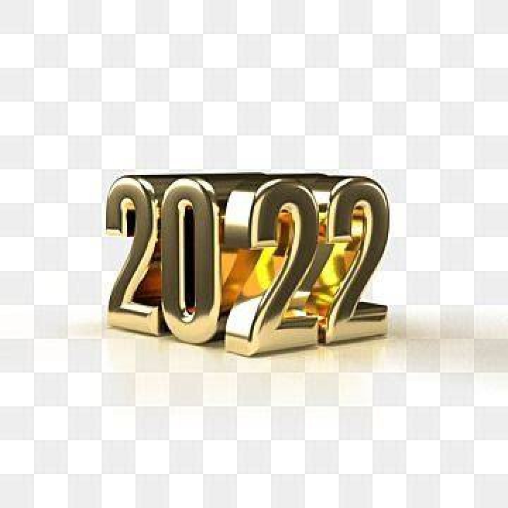 Gold 2022 3d Vector, 2022 Gold 3d Rendering, New Year 2022, 2022, Gold