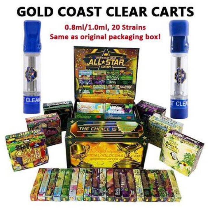 Gold Coast Clear Carts For Sale Shop THC Vapes