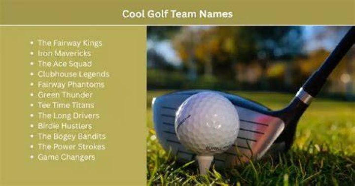 Golf Team Names for Tournaments, League Play, and Fantasy Ideas
