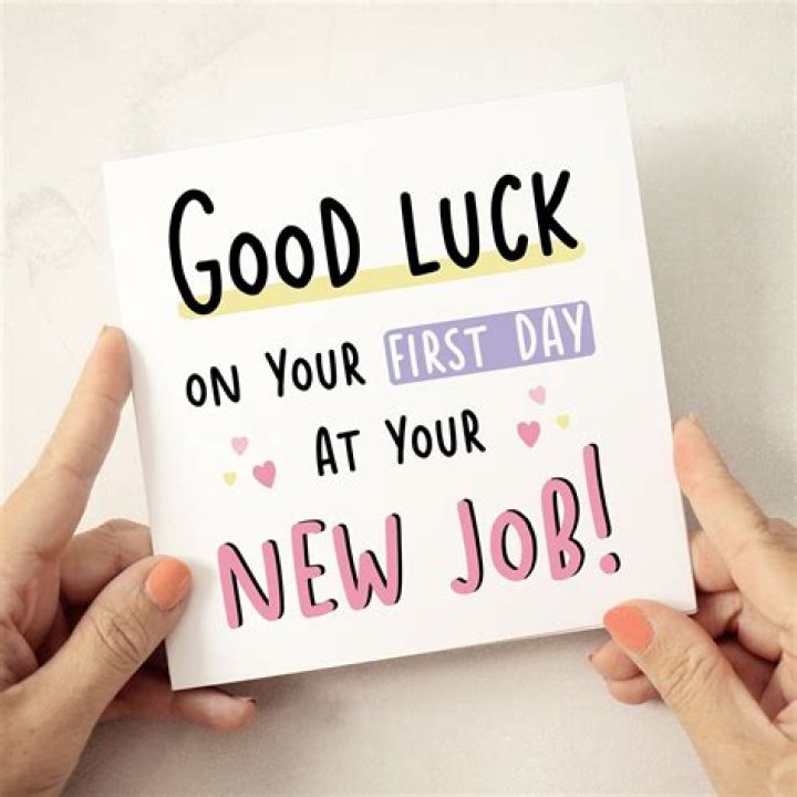 Good Luck at your first day at your new job! I hope you have a great