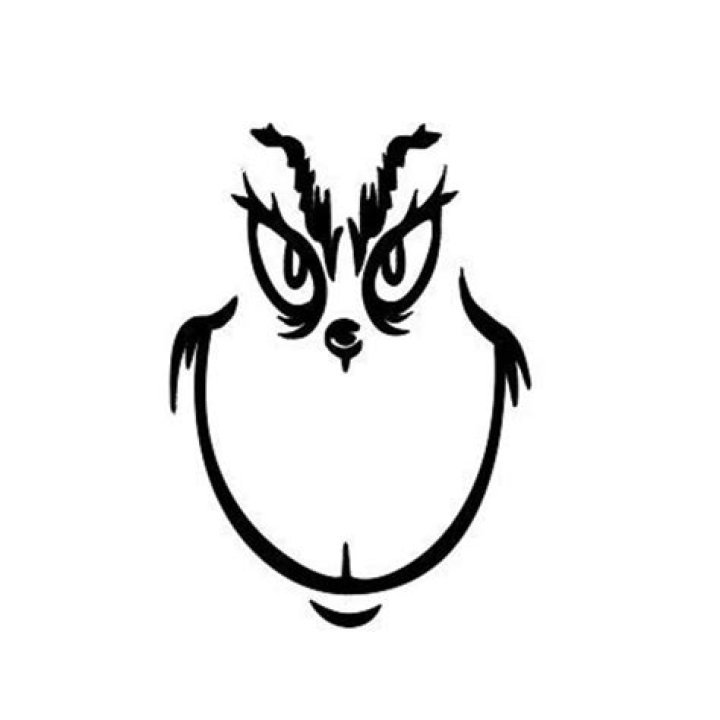 Grinch Face Vinyl Adhesive Decal Decoration Holiday Craft Etsy