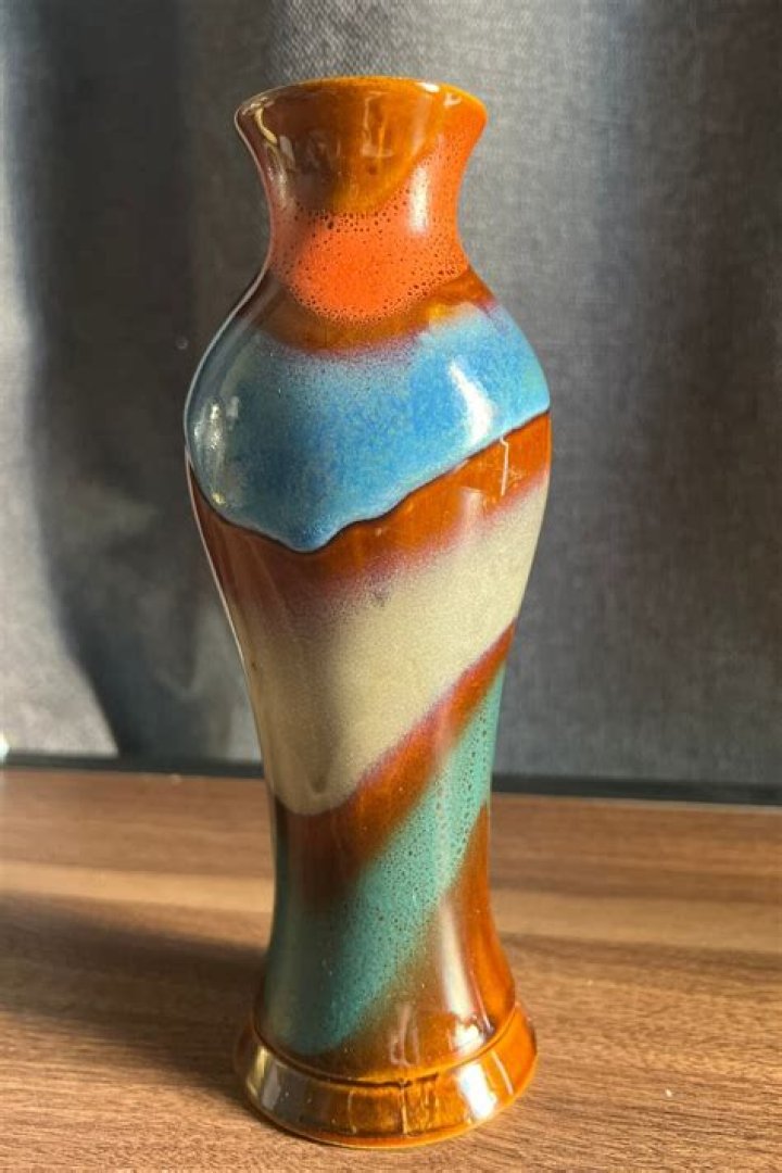 Groovy Retro Drip Glaze Vase Etsy