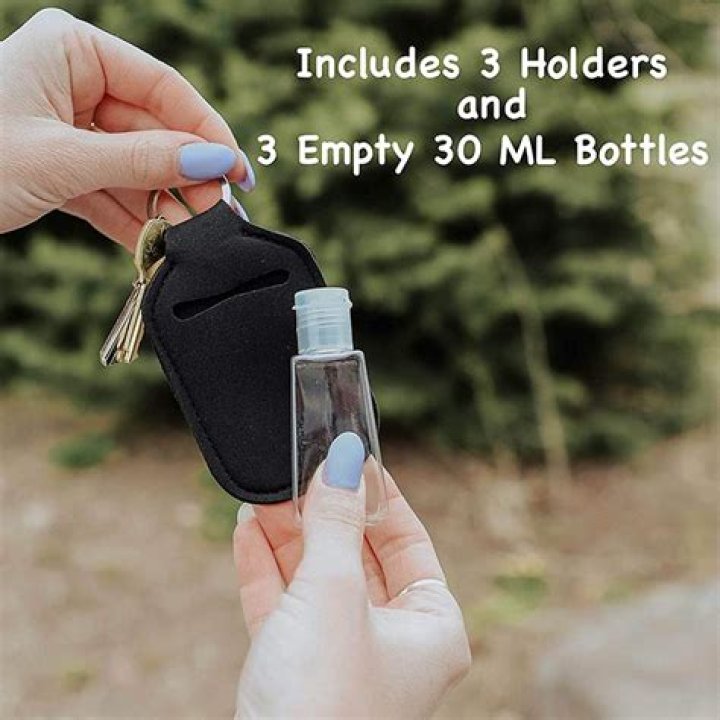 Hand Sanitizer Holder, Neoprene Keychain Holder, Sanitizer Keychain