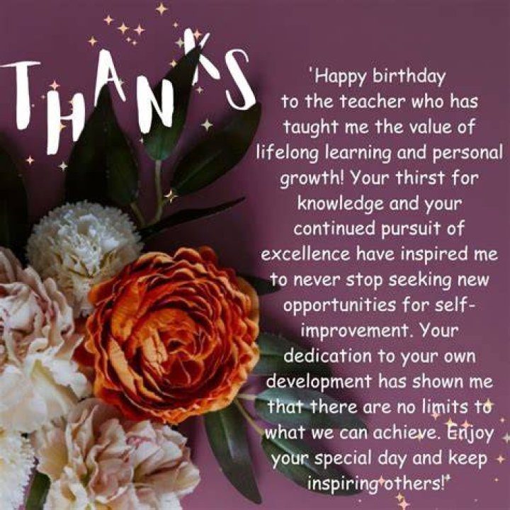 Happy Birthday Teacher Birthday Wishes For Teacher