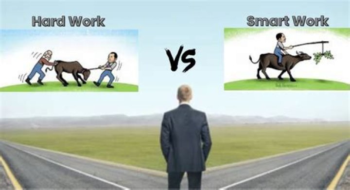 Hard Work Vs Smart Work PowerPoint Template PPT Slides