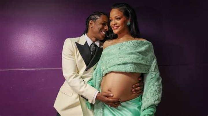 Heavily pregnant Rihanna captured on a date night with ASAP Rocky