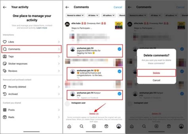 How To Delete Comments Instagram YouTube