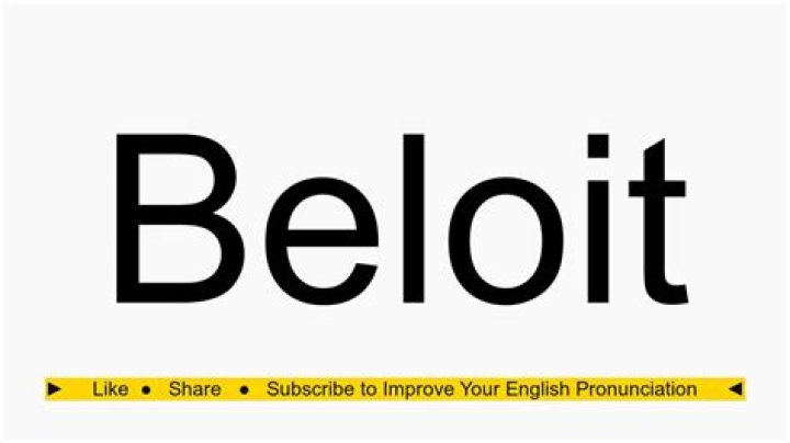 How to Pronounce Beloit YouTube