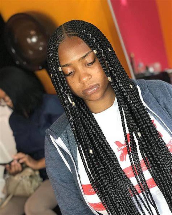 Image result for 2 layers feed in braids Blackhairstyles Feed in