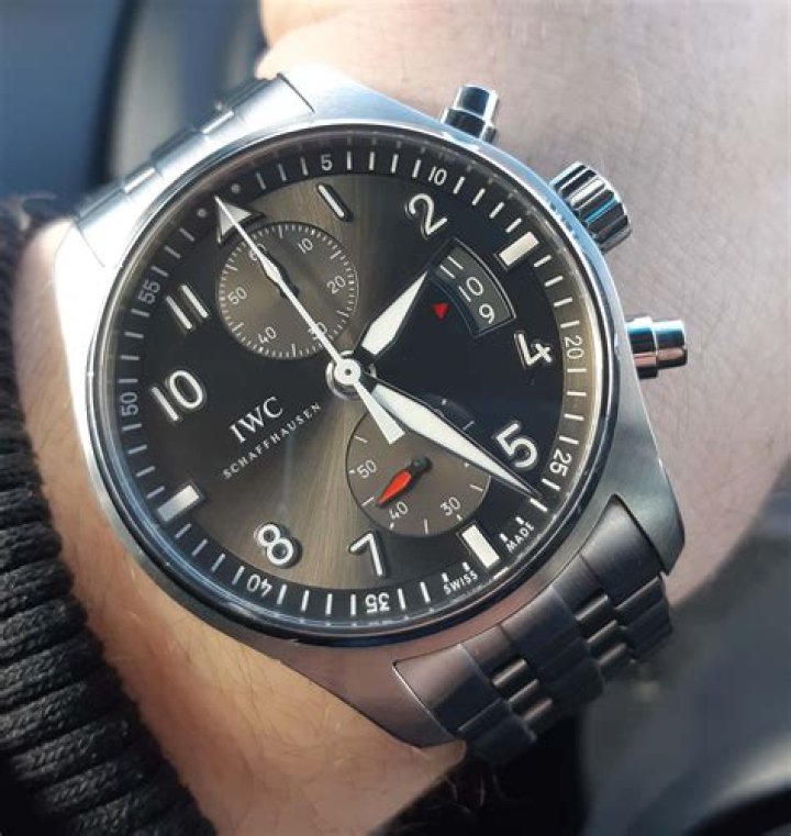 IWC Pilots Spitfire Chronograph Steel Anthracite Dial Men's Watch