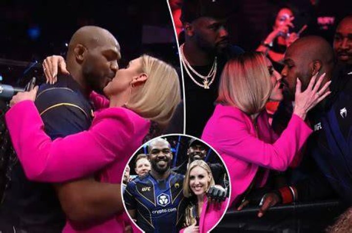 Jon Jones kisses fiancée Jessie at UFC 285, 18 months after domestic