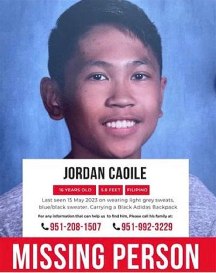 Jordan Caoile Missing Found Dead Passed Away At 16