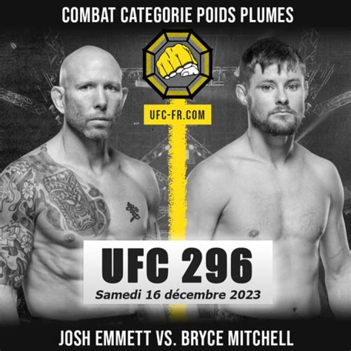 Josh Emmett vs. Bryce Mitchell (UFC 296) (12/16/23) Live Stream