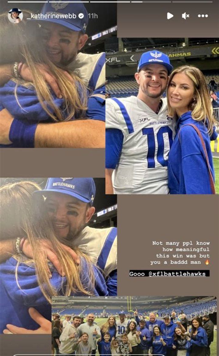 Katherine Webb posts touching message to AJ McCarron after XFL win