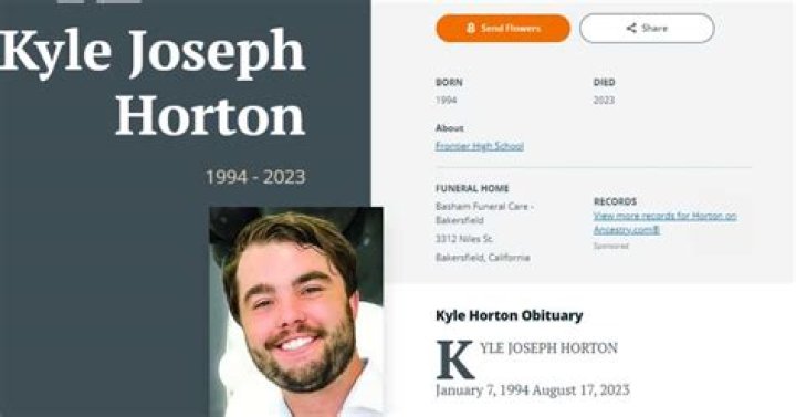 Kyle Horton Obituary He Died In Multi Vehicle Collision, Who Was Kyle