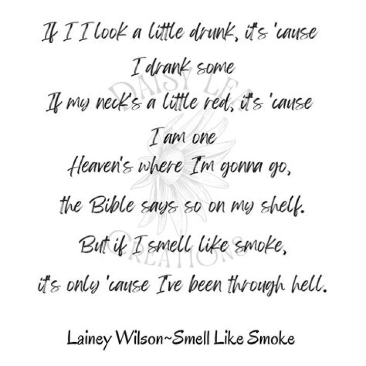 Lainey Wilson Smell Like Smoke Lyrics LyricsFA