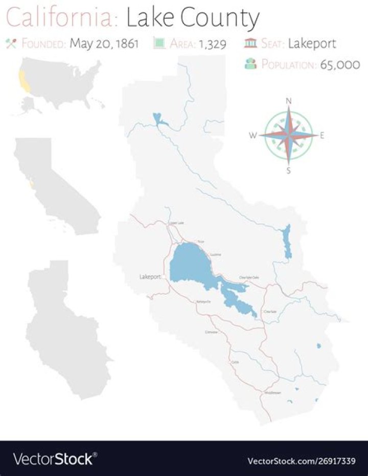 Lake County California Map Color 2018