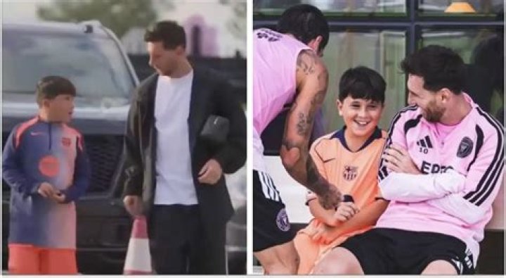 Leo Messi & Mateo messi leomessi lionelmessi mateomessi barcelona