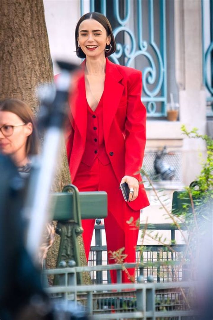 Lily Collins On The Court