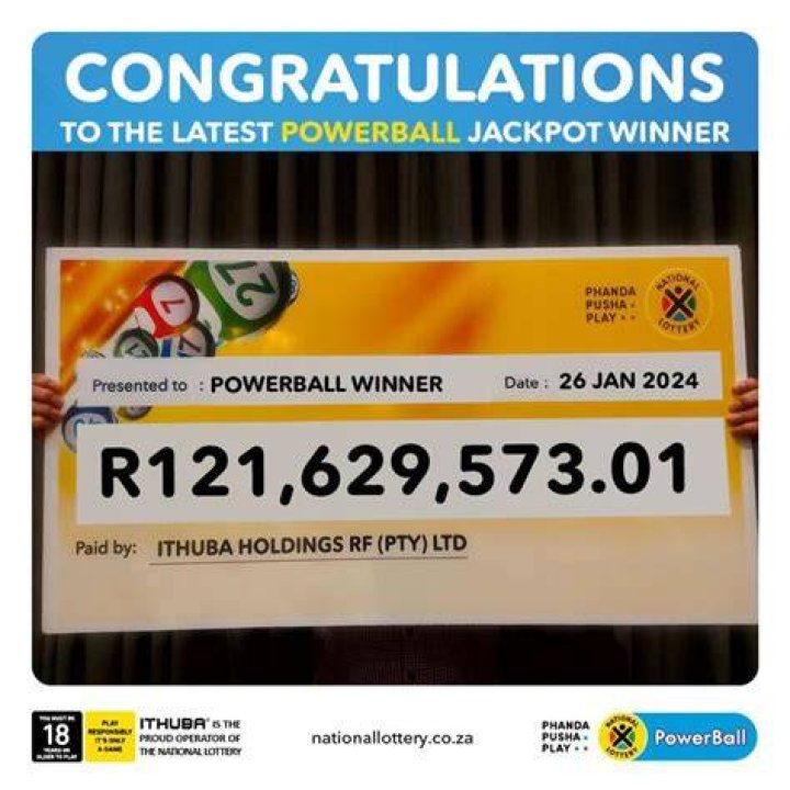 Lotto winner sought R121m jackpot awaits Free State PowerBall player
