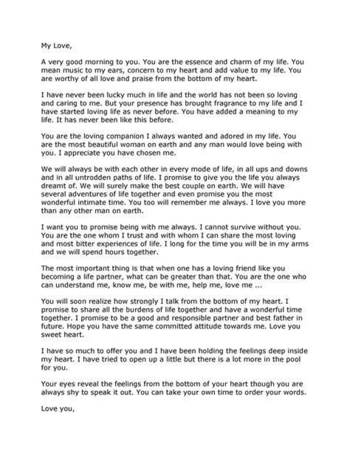 Love Letter Example For Him Letter Daily References