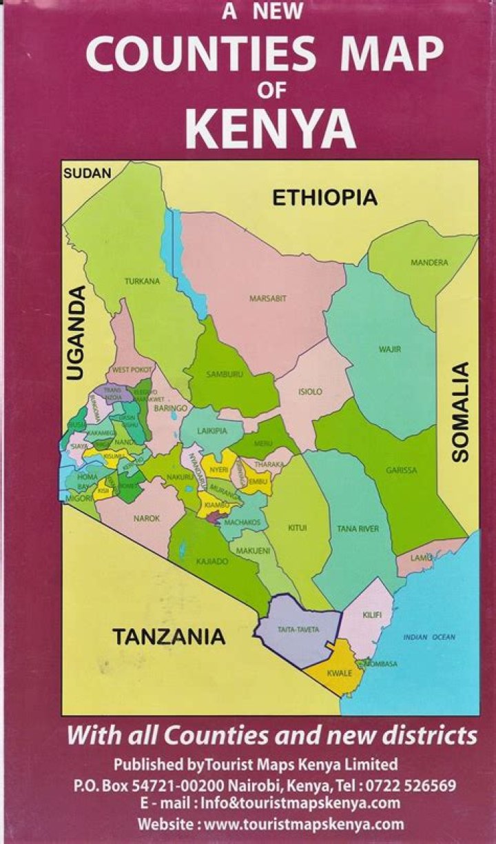 Map of Kenya counties New map of Kenya counties (Eastern Africa Africa)