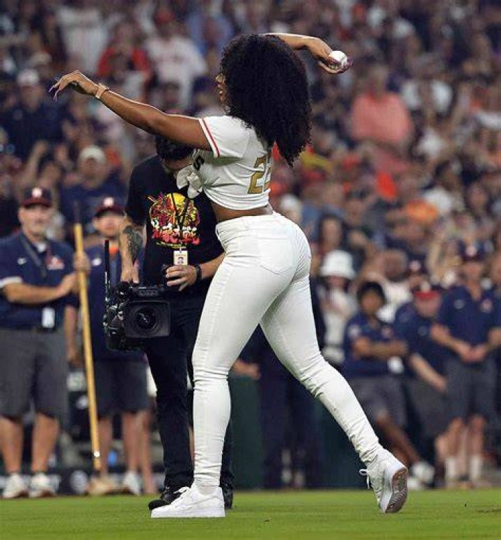 Megan Thee Stallion Throws First Pitch On MLB Opening Day In Houston