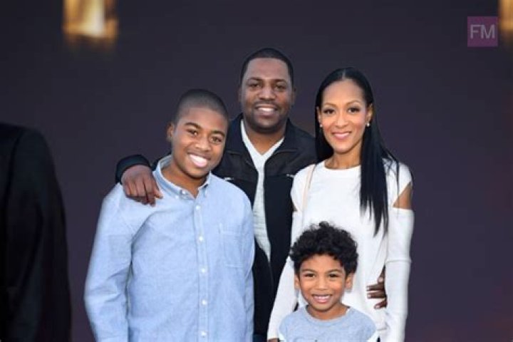 Mehki Phifer with his exfriend and son. Celebrity families, American