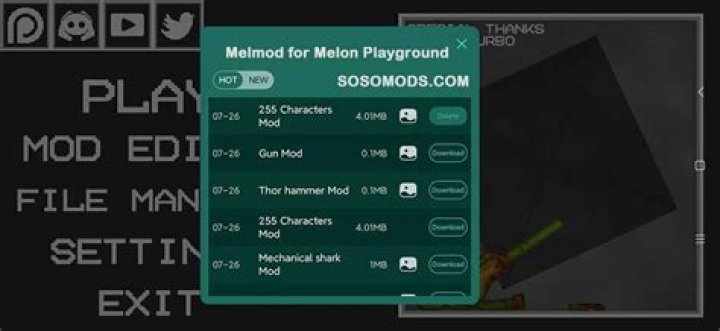 melon playground Soso MOD! 👁👄👁 YouTube