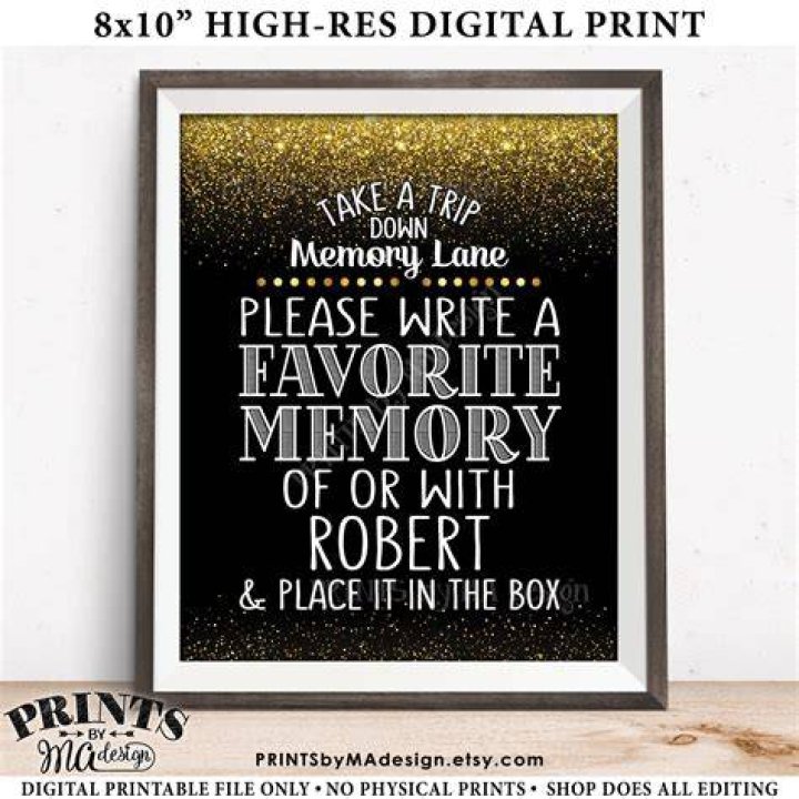 Memory Sign, Take a Trip Down Memory Lane & Share a Favorite Memory