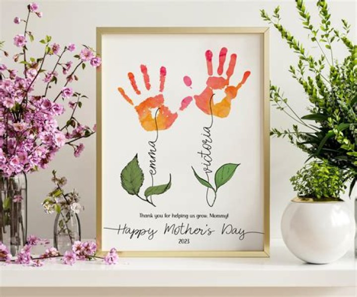 Mothers Day Handprint Art Mothers Day Printable Handprint Etsy