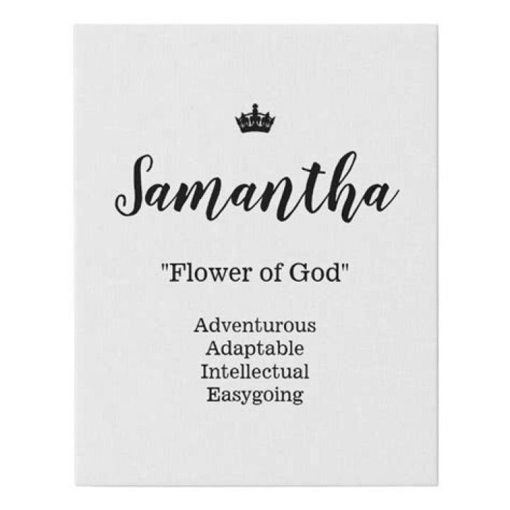Name Meaning Canvas Picture Samantha in 2021 Names with meaning