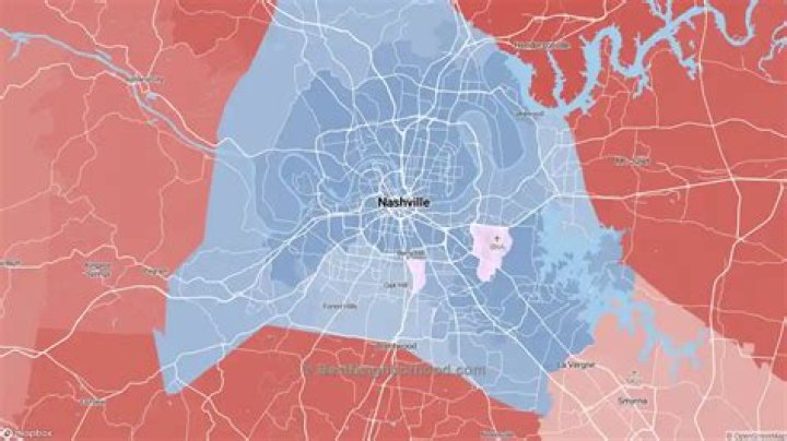 Nashville, TN Political Map Democrat & Republican Areas in Nashville