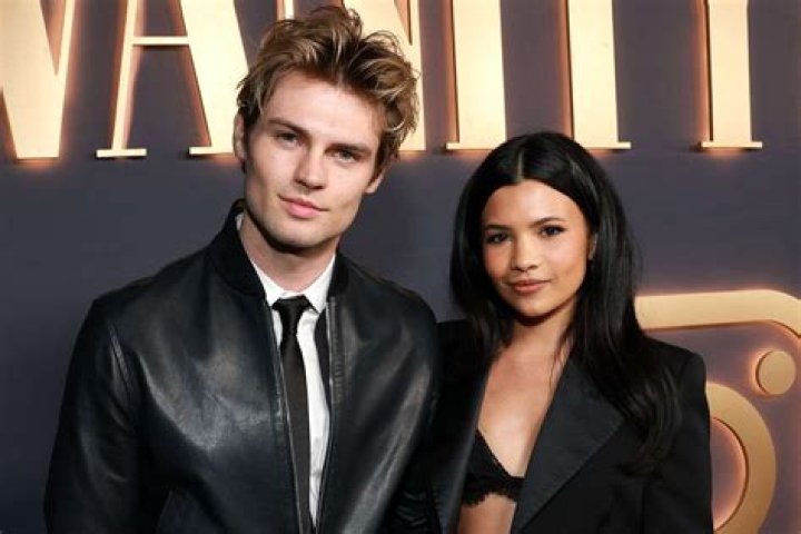 Noah LaLonde and Nikki Rodriguez at The 81st Annual Golden Globe