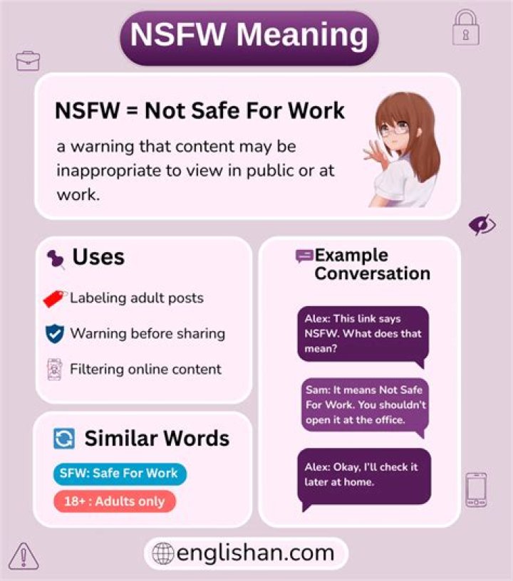 NSFW Meaning What Does NSFW Mean? &bull; 7ESL