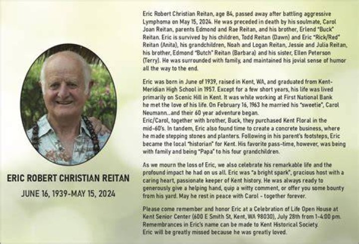Obituary for Eric Robert Garrett ElletsonSmith Northern Peace