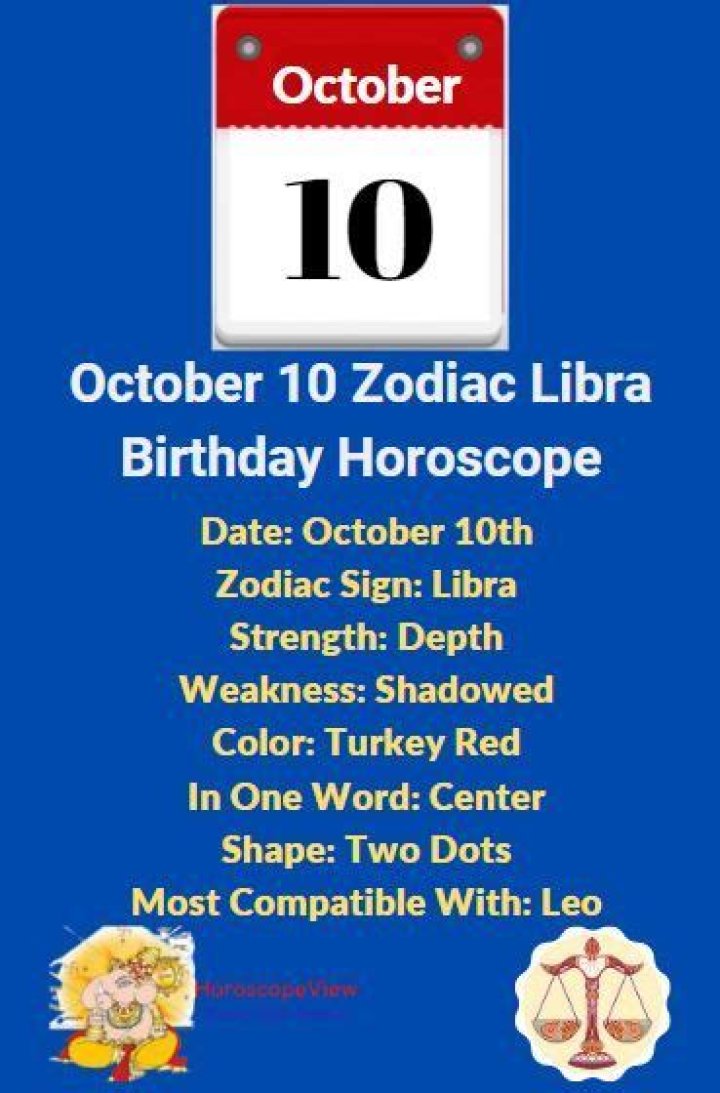 October 10 Zodiac Sign Personality octoberjulll