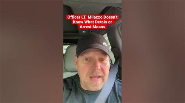Officer LT. Milazzo Doesn&rsquo;t Know What Detain or Arrest Means illinois