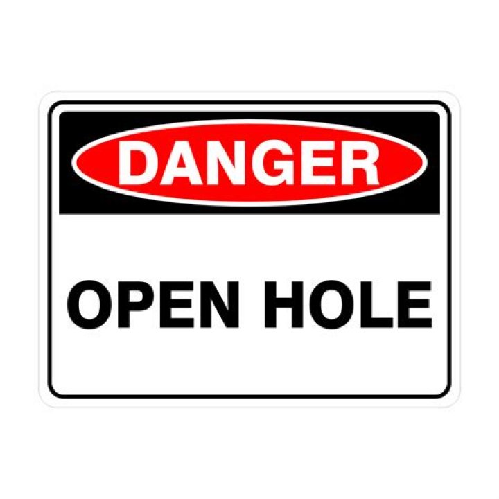 Open Hole Discount Safety Signs New Zealand