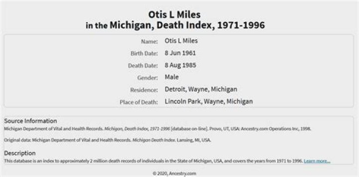 Otis Lamont Miles The Tragic Story Otis Williams' Son
