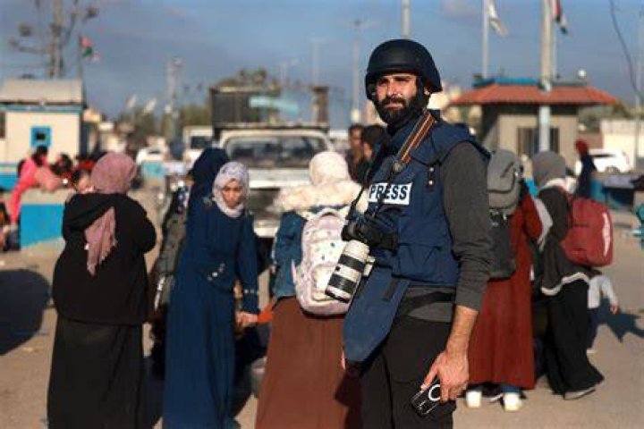 Palestinian photographer, Motaz Azaiza filmed the destruction in the